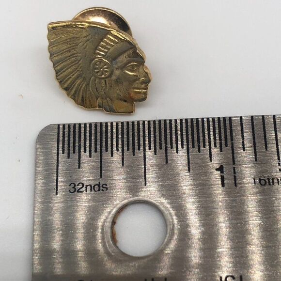 Chief Native American Indian AVON Tie Tac Stainless Steel - Picture 1 of 7